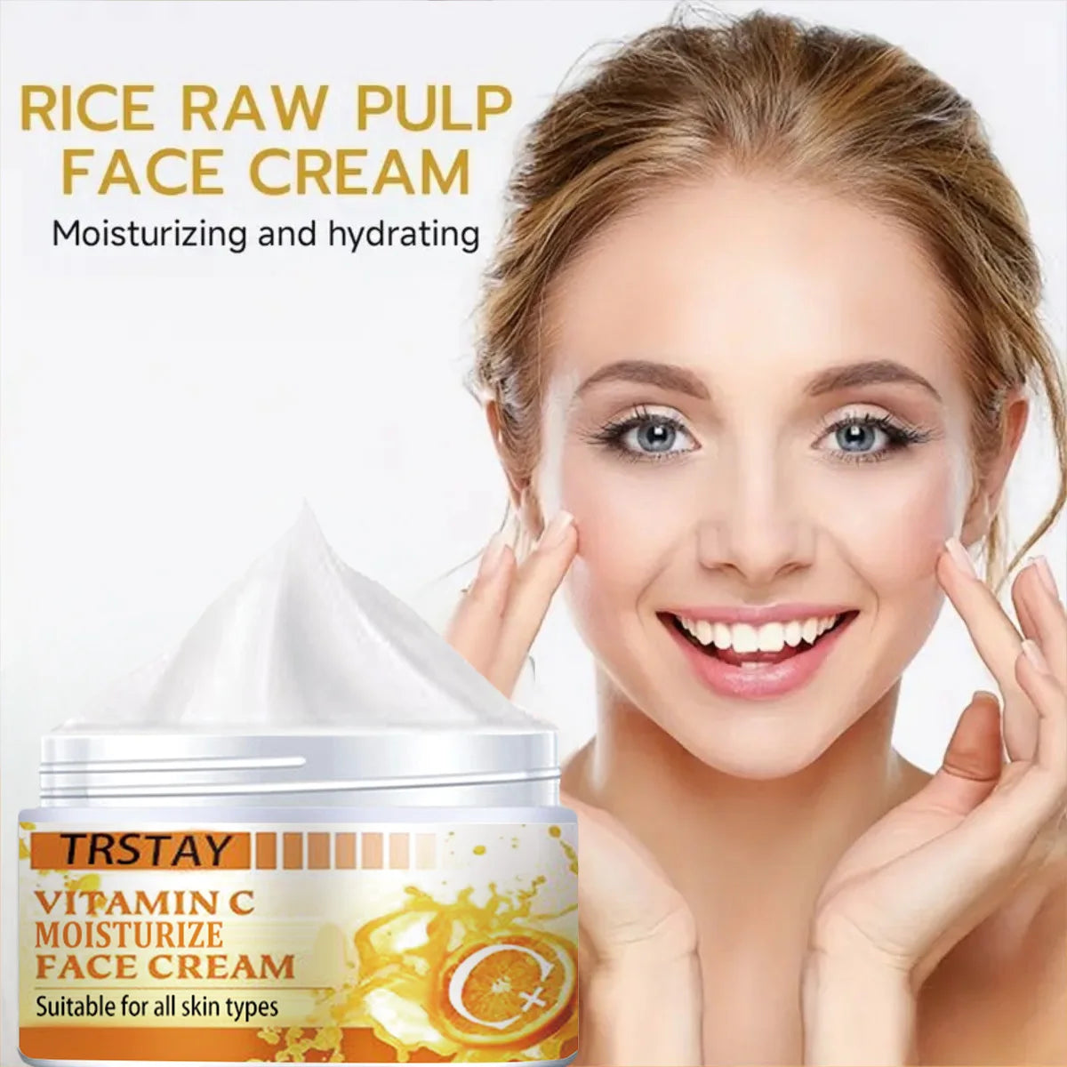 Vitamin C Moisturizing Face Cream for All Skin Types Hydrating Skin Care Beauty Products.