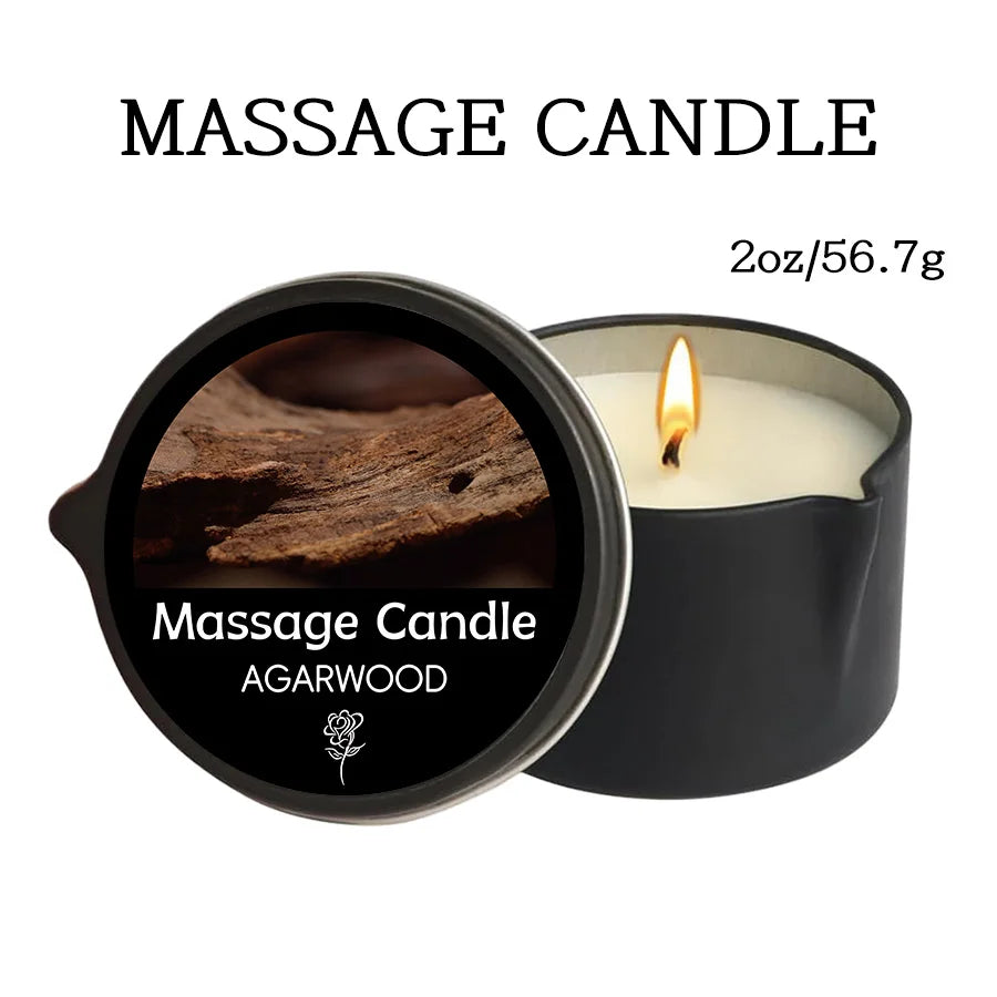 1PC Massage Oil Candles，Luxury Aromatherapy Candles，for Stress Relief and Skin Moisturizing，SM Product Scented Candle Body Oil