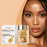 Portable Tanning Capsule Tan Accelerator Outdoor Sunbathing UV Prevent Sunburn Even Skin Tone Sunless Self-Tanning Serum 30PCS
