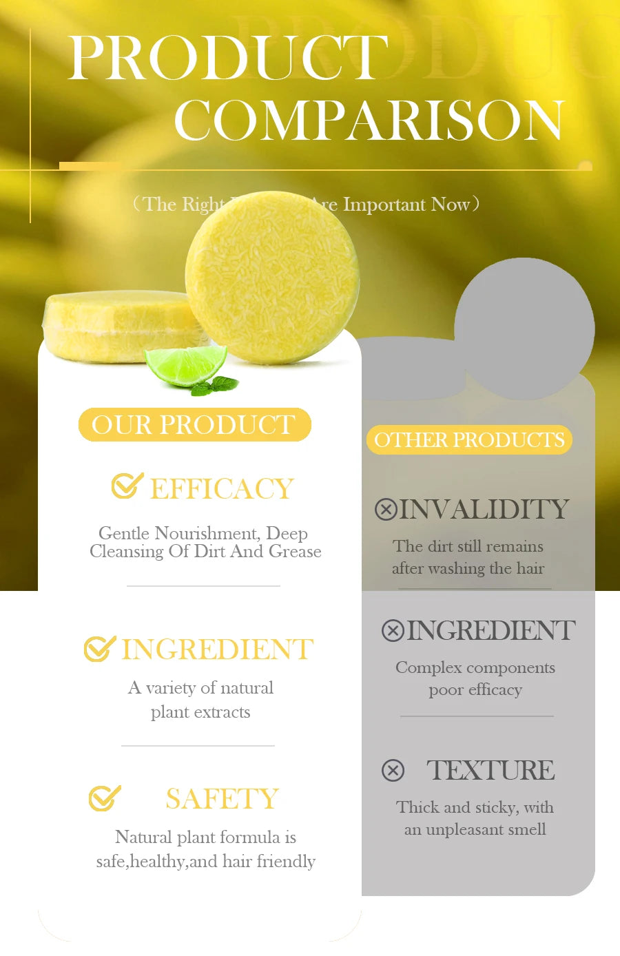 Lemon Plant Shampoo Is Refreshing, Oil Controlling, Dandruff Reducing, and Strong for Hair. Handmade Shampoo Without Silicone Oi
