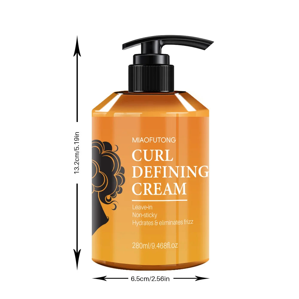 280ml Curly hair cream Elastic styling Moisturizing Improves frizzy hair Fluffy Leave-in conditioner Elastin  Hair care