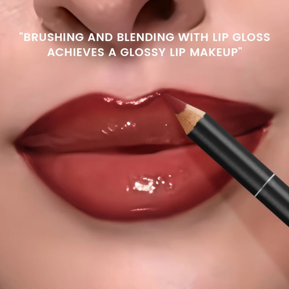Hydrating Lip Gloss + Lip Liner Kit, 3D Precision Lip Contour, Plump Look, High Shine, Smudge-Resistant Wear