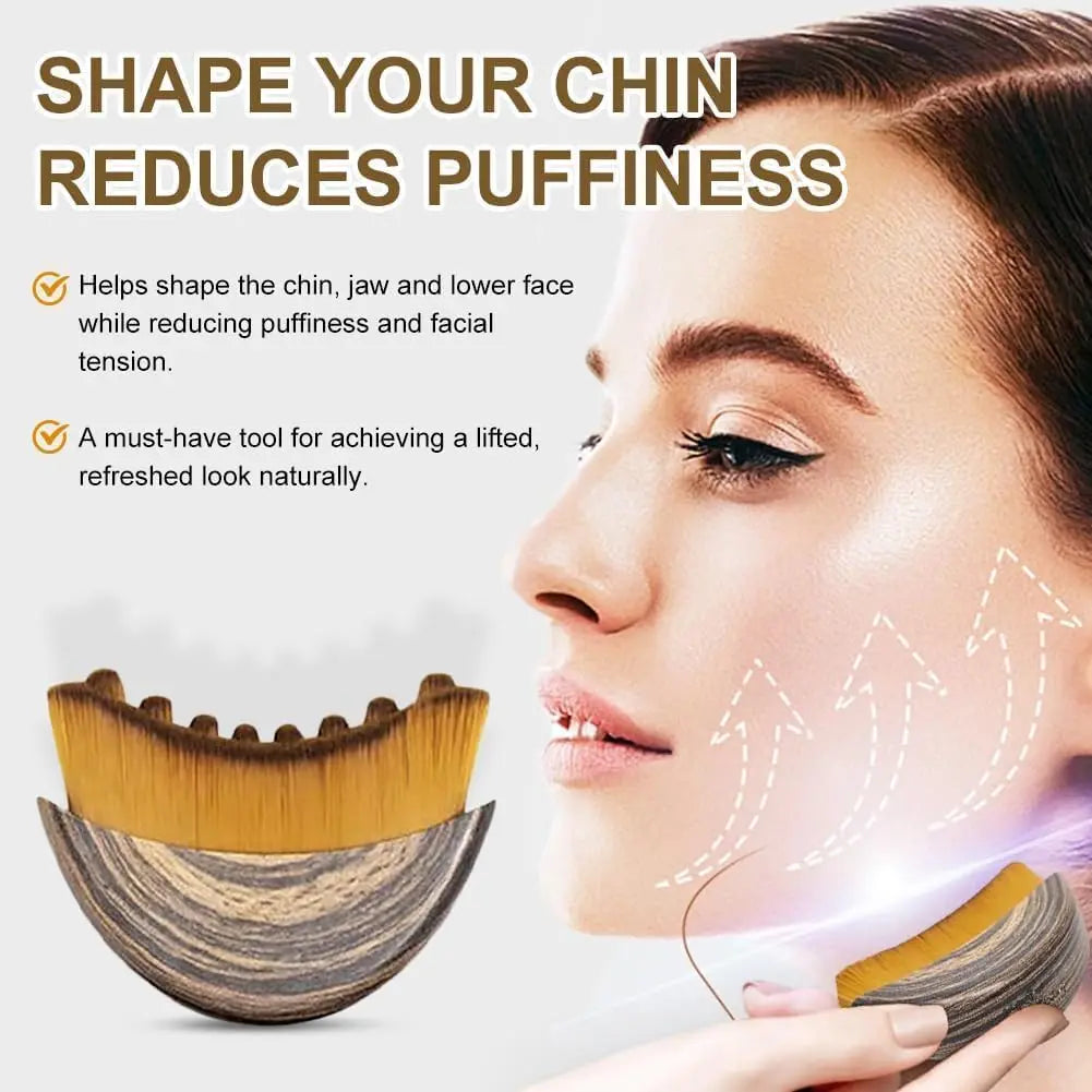 1/2 Pcs Lymphatic Contour Face Brush Dry Brushing Drainage Massager Gentle Exfoliation Chin Jawline Sculpting Skin Tightening