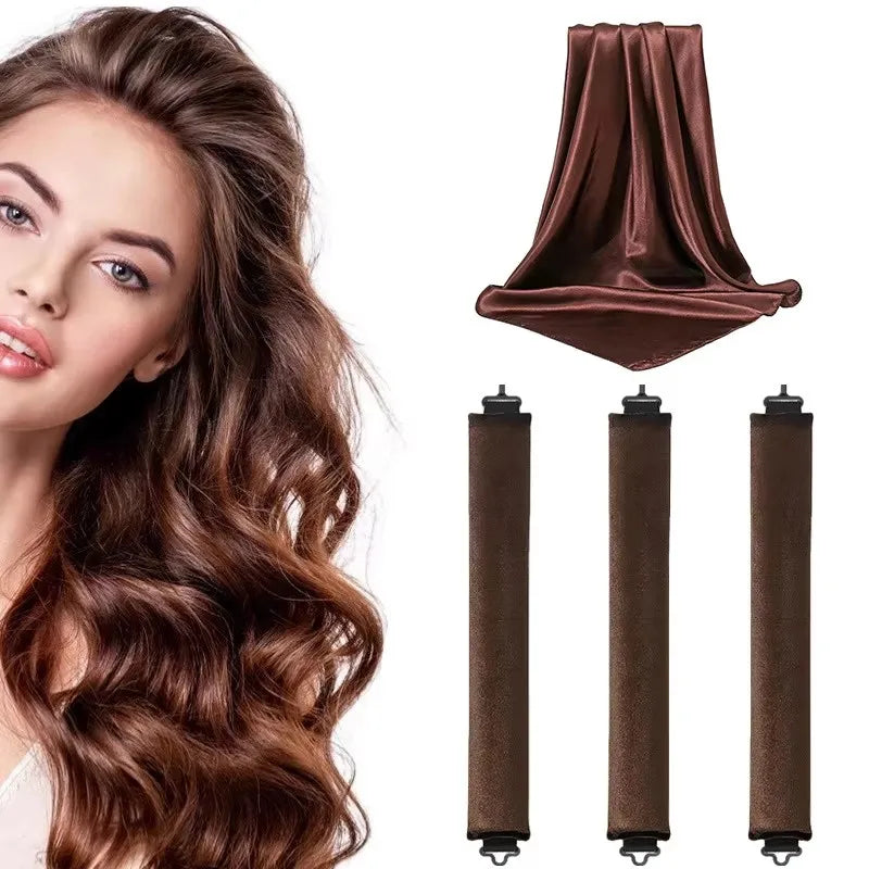 Heatless Hair Curler 27cm Sleep-friendly Heatless Curling Wand 3.5 Diameter Large Wave Curling Wand