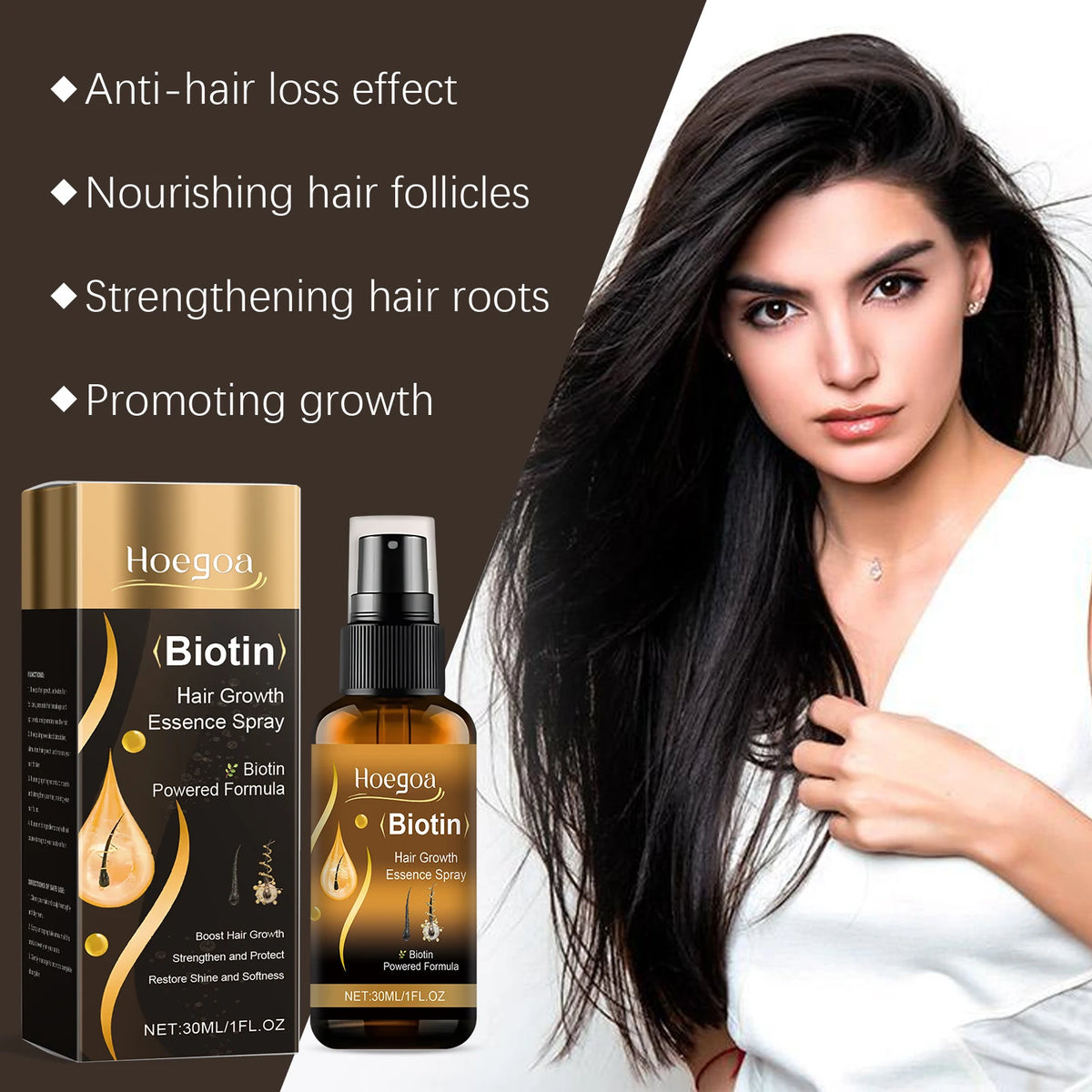 Ginger Oil For Hair Growth Serum Repair Damaged Hair Improve Hair Thinning Frizziness Reduce Split End Hair Loss Treatment Spray