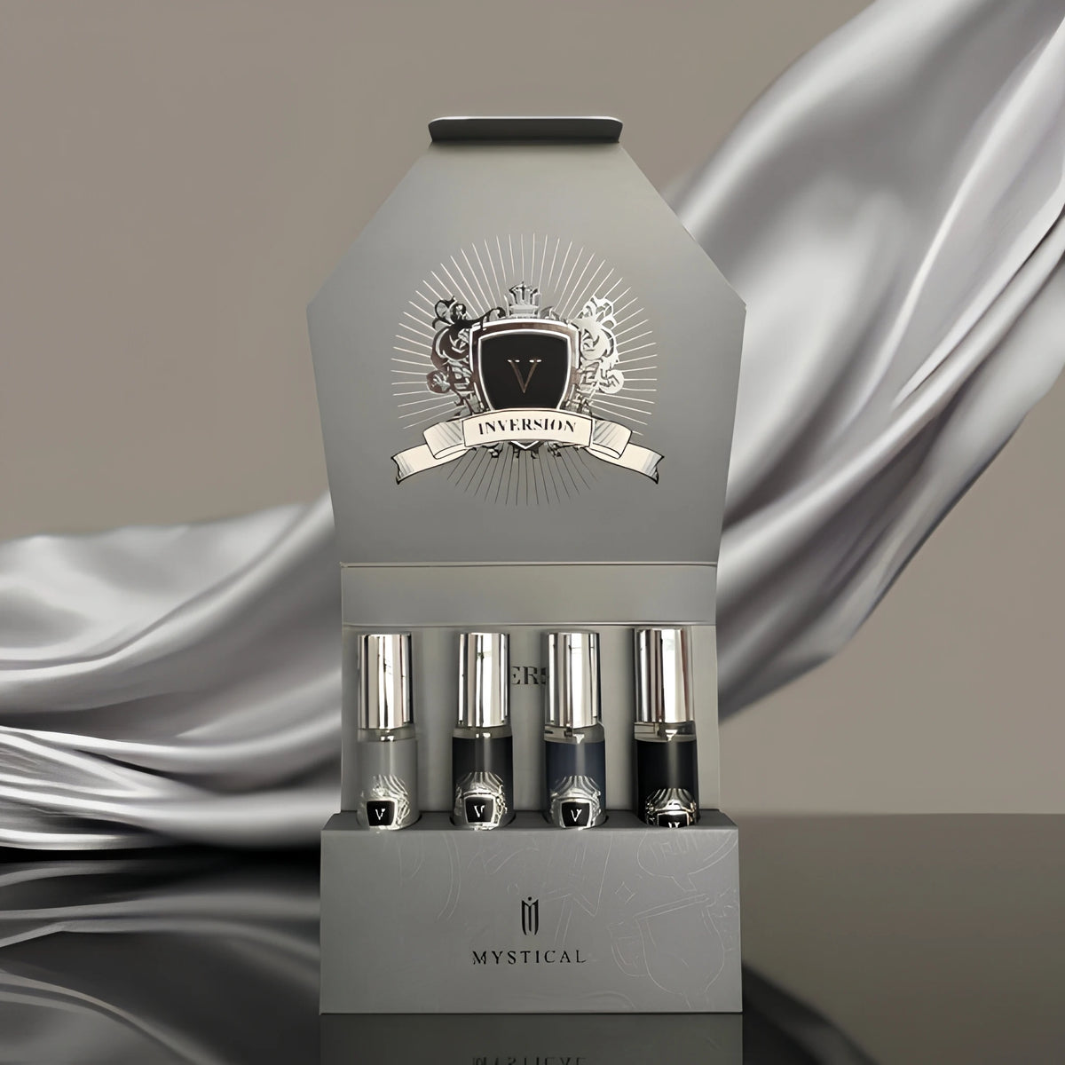 MYSTICAL 4pcs Men's Cologne Variety Gift Set, Long Lasting EDP Fragrance Selection for Office, Gym & Night Out, 0.68oz X 4 Portable Sprays with Woody, Aquatic & Oriental Scents, Luxury Grooming Collection, Ideal Birthday Anni