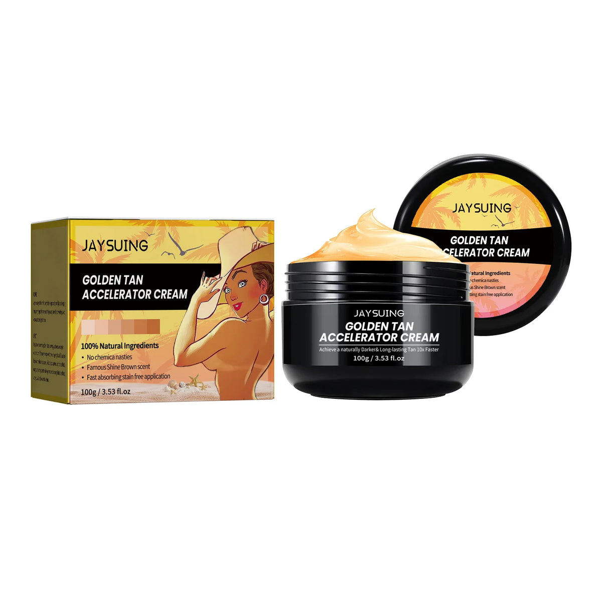 Summer Body Tanning Cream Long Lasting Bronzer Fake Tan Nourishing Sunbeds Sunless Booster Outdoor Beach Self-tanning Lotion