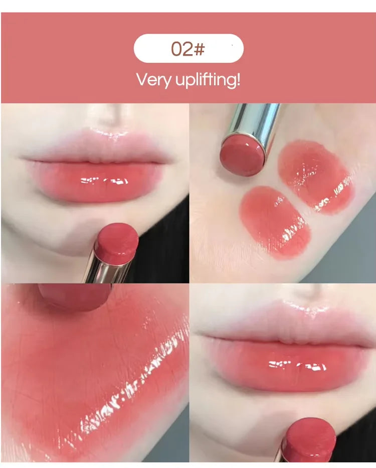 Silky Glossy Lipstick Gege Bear Pump Lips Moisture Water Bomb Comfortable Ultra Sheen Non-Stick Cup Lip Balm