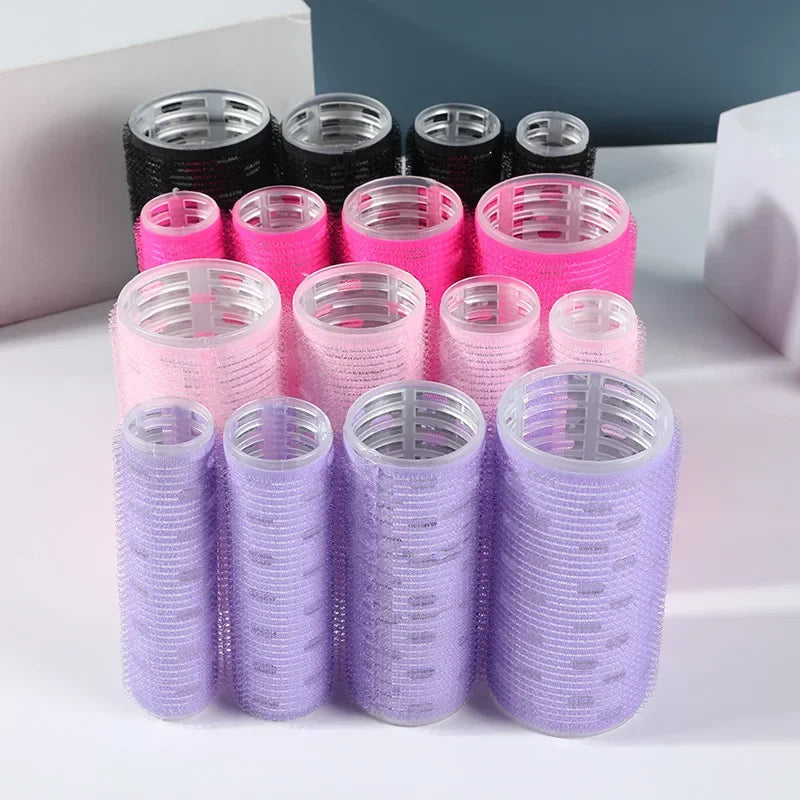 Self-Adhesive Hair Rollers Portable Lazy DIY Magic Styling Tools Home Use Pink Hair Roller Bang Beauty Braiders Hairdressing