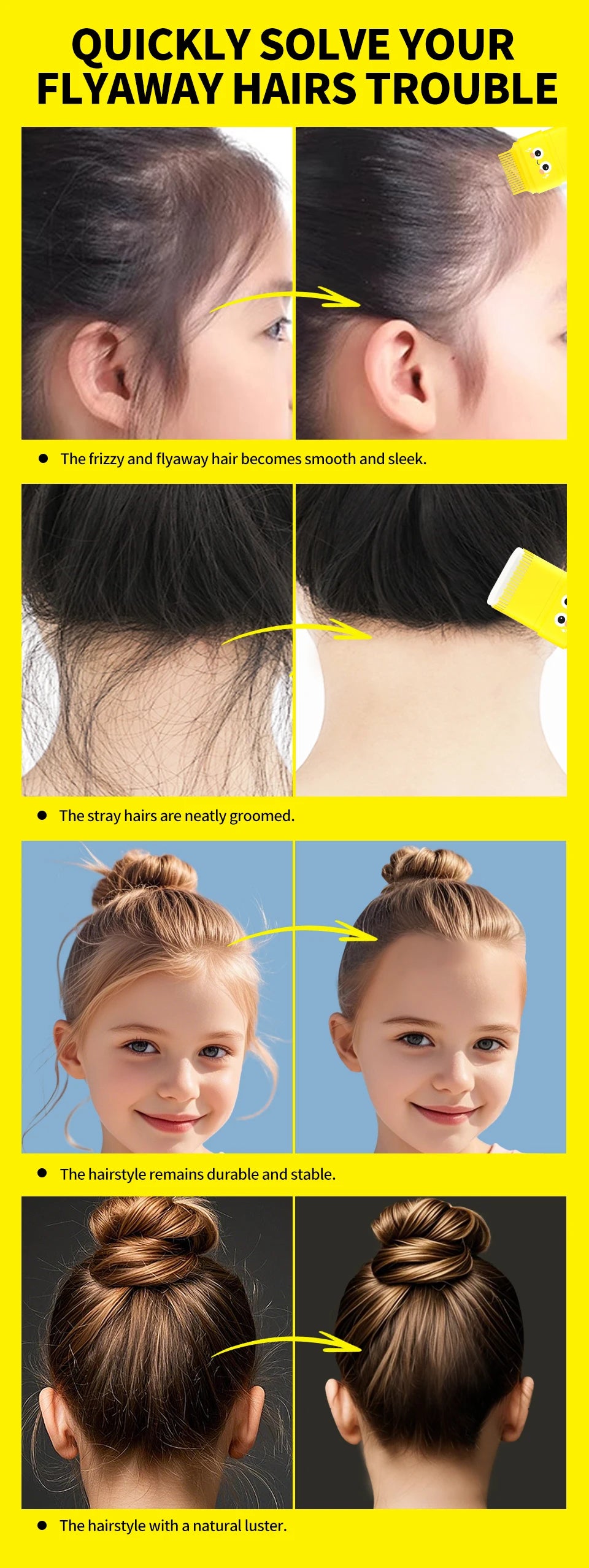 SEVICH Kids Hair Styling Gel Children Broken Hair Arrangement Cream Anti-frizz Braiding Gel Hair Wax Stick Hair Finishing Care