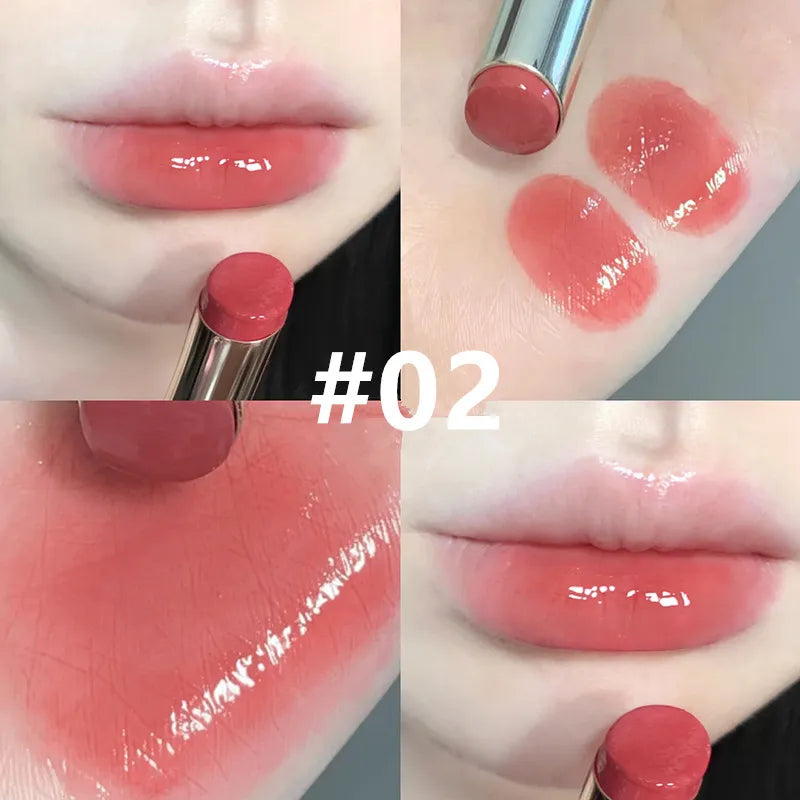 Silky Glossy Lipstick Gege Bear Pump Lips Moisture Water Bomb Comfortable Ultra Sheen Non-Stick Cup Lip Balm