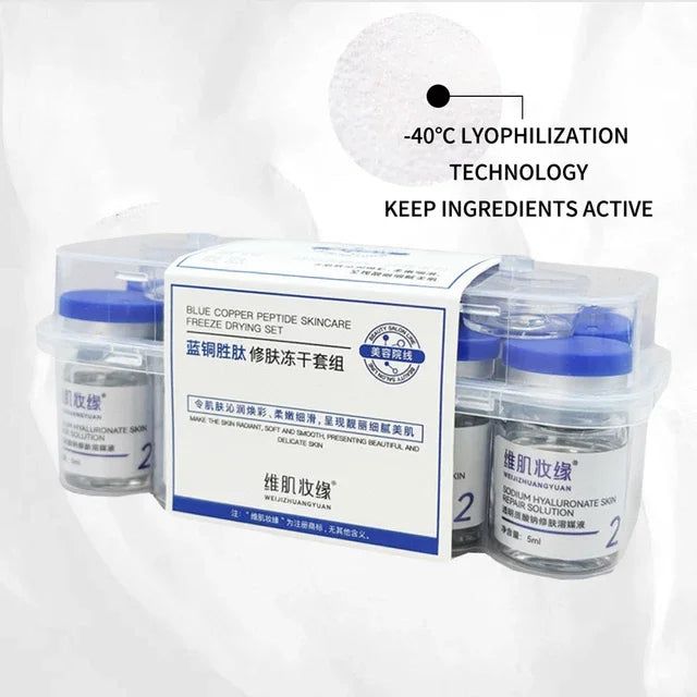 Effective Peptide 99% GHK-CU Copper  Lyophilized Powder For Anti-Aging Fade Fine Lines Improve Elasticity Repair Skin Barrier