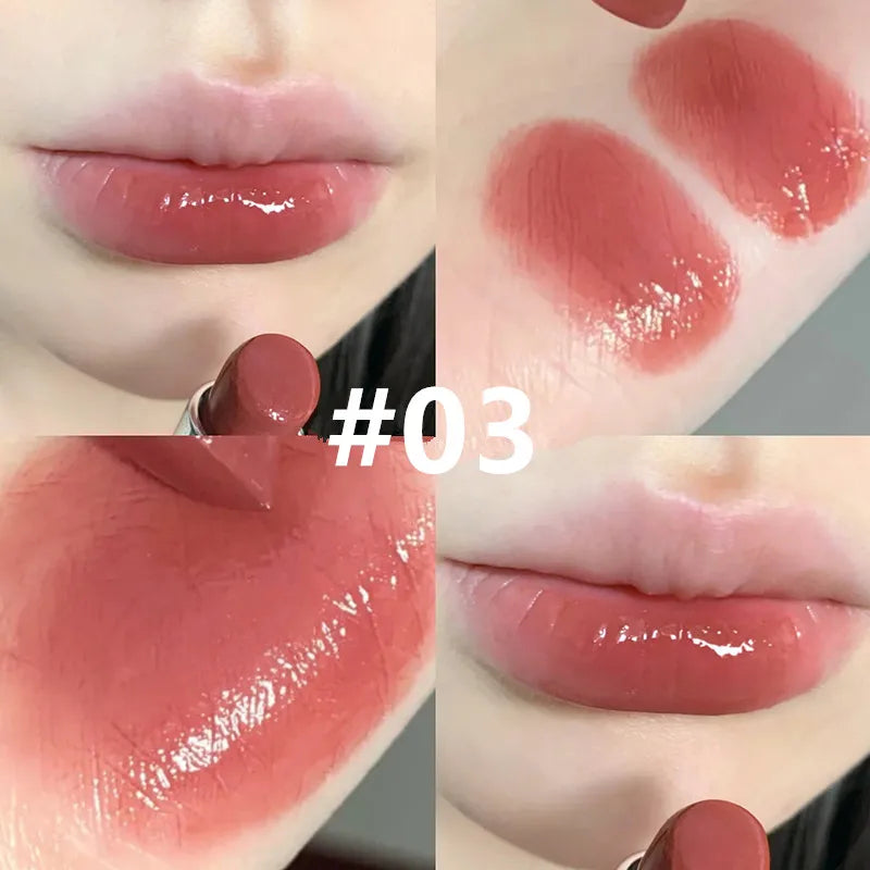 Silky Glossy Lipstick Gege Bear Pump Lips Moisture Water Bomb Comfortable Ultra Sheen Non-Stick Cup Lip Balm