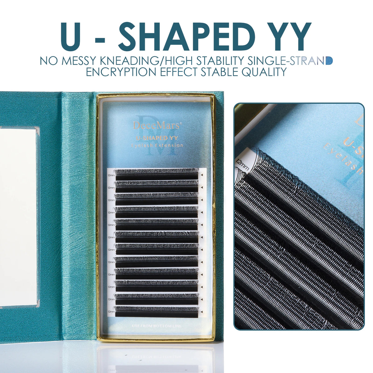 DeceMars  0.07mm U-Shaped YY Eyelash Extensions (12lines/Tray)
