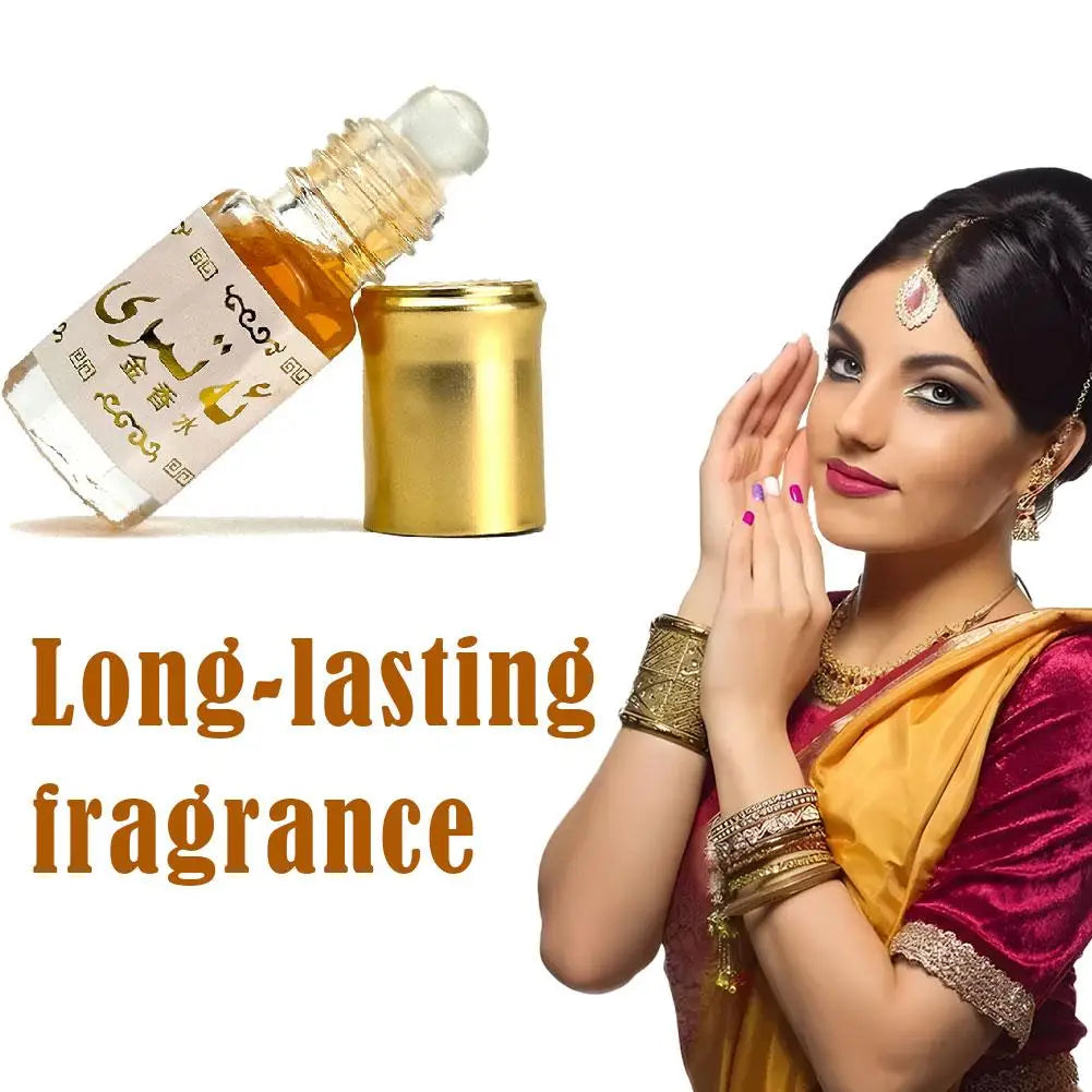 1/3/5pcs 3ml Golden Ball Parfum Mini Portable Middle East Arab Milky Fragrance Floral Scent Lasting Date Exotic Eau De Toilette