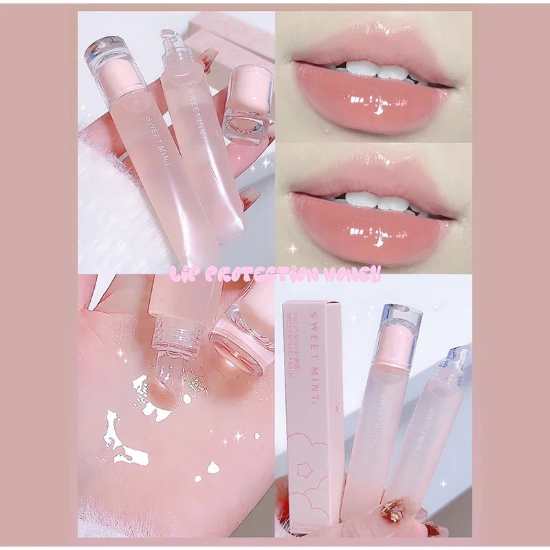 Crystal Jelly Lip Oil Plumping Mirror Lip Gloss Moisturizing Transparent Liquid Lipstick Long Lasting Lips Makeup Cosmetics