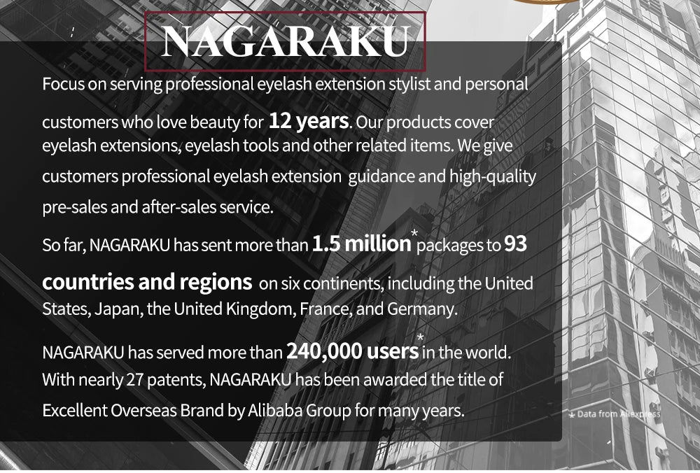 NAGARAKU Luxury Classic Eyelash Matte Black Dark Brown 100% Hand Made 3rd Classic Eyelash 16rows Individual Soft Natural