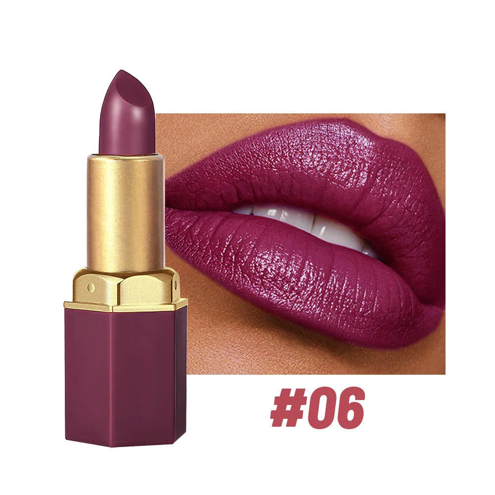 6-Color Matte Lipstick Set, Non-Fading, Non-Stick Cup Long-Lasting Velvet Finish, Smooth Matte Lip Color Waterproof Smudge-proof