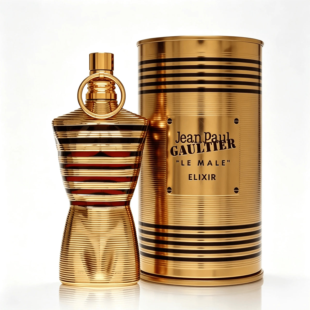 Jean Paul Gaultier Le Male Elixir Parfum for Men Unisex Perfume Long Lasting Woody Amber Fragrance Spray Luxury Golden Torso Bottle Fragrance Gift for Dating Party Daily Wear