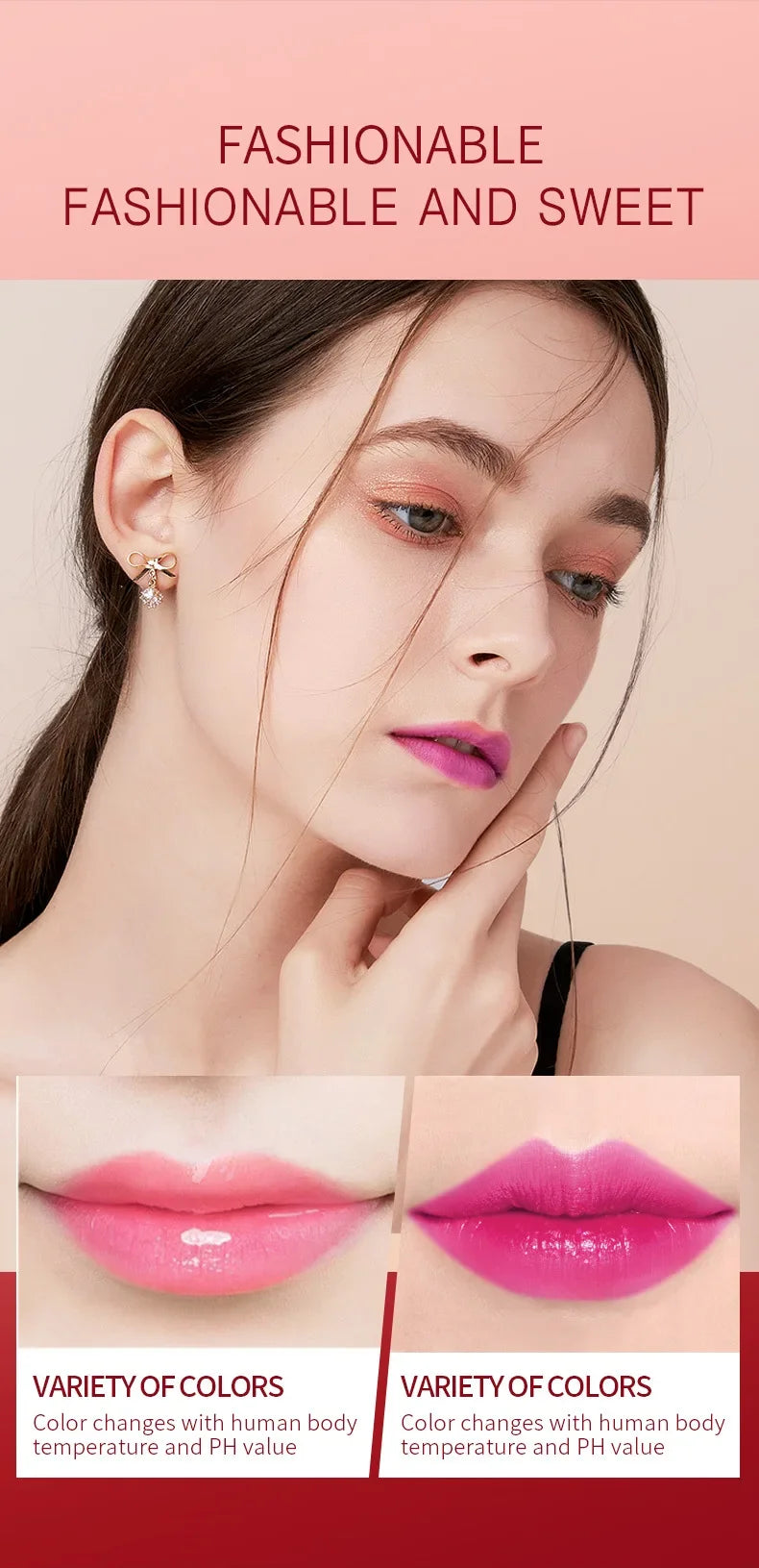 YANQINA Blue Temperature Color Changing Lipstick Waterproof Long-Lasting Non-Fading Non-Transfer Moisturizing Lip Stain Tinted