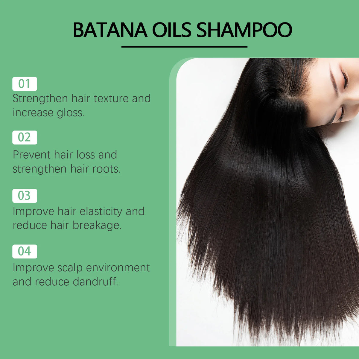 Batana Rosemary Shampoo Cleaning Scalp Anti Dandruff Oil Control Refreshing Hair Shampoo Anti Loss Restore Damaged Hair Care