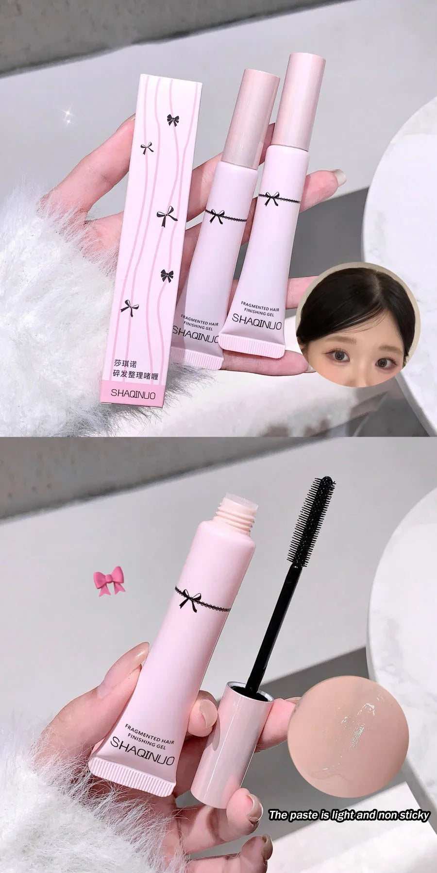15g Broken Hair Wax Stick Hair Styling Gel Cream Big Brush Fixed Shaping Refreshing Not Greasy Hair Finishing Cream Mascara