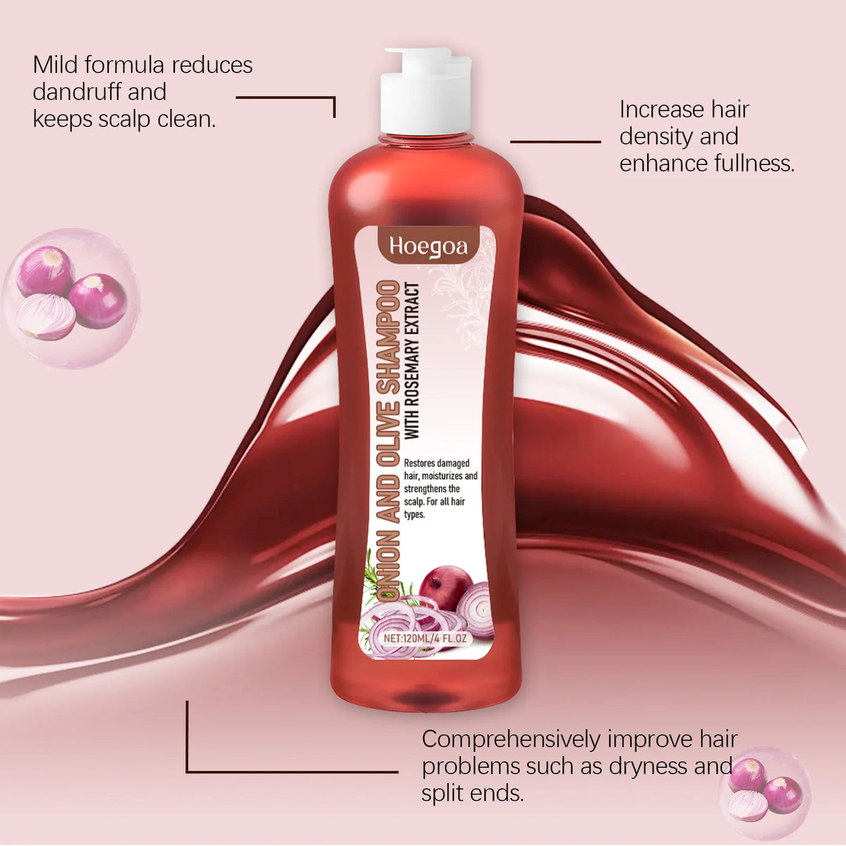 Onion Rosemary Shampoo For Hair Growth Scalp Cleanses Oil Control  Improves Hair Quality Volumizing Hair Strengthen Conditioner