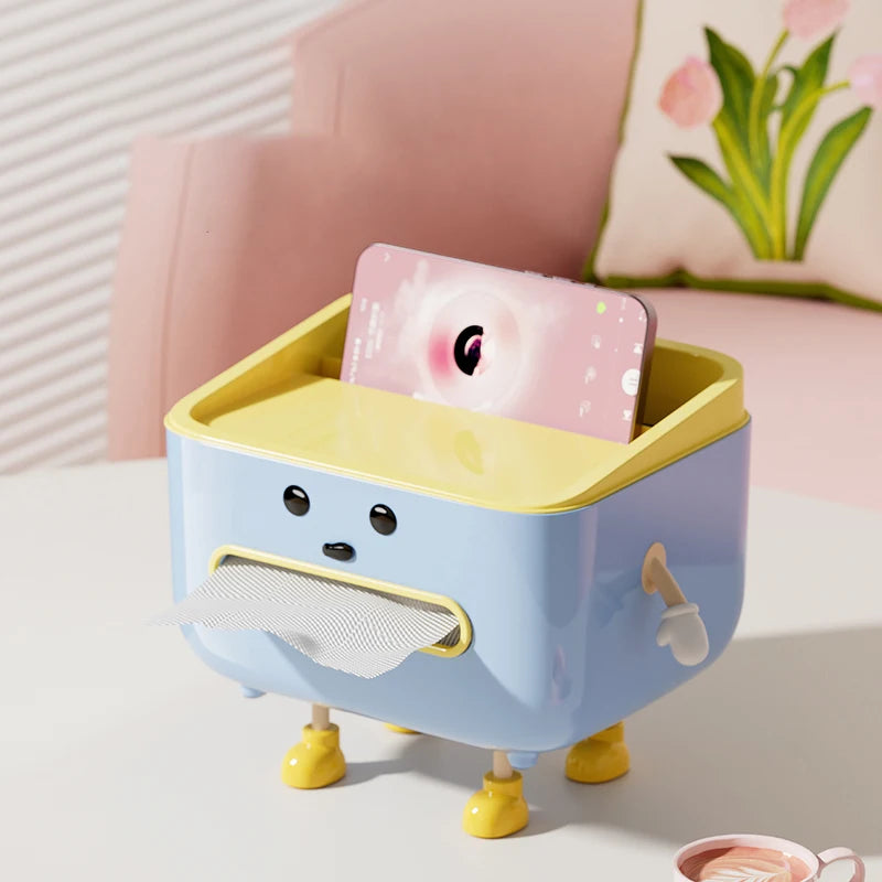 1pc Multifunctional Desktop Storage Box, Cosmetic Organisation Shelf Countertop Storage and Display Box (with Sticker)