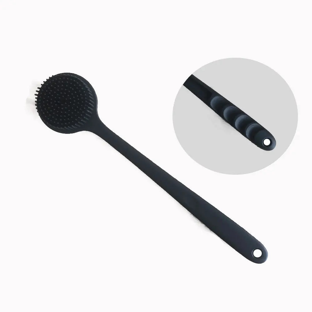 Silicone Long-Handled Bath Brush Massage Back Scrubber Gadget for Bathing - Easy to Hold And Comfortable to Use