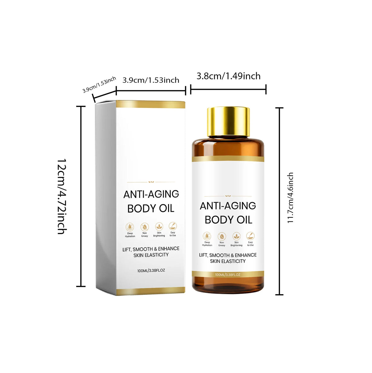 Revitalizing Body Essential Oil, Deeply Moisturizing and Softening Skin, Making It Smooth, Even, and Radiant, lightweight and Ea