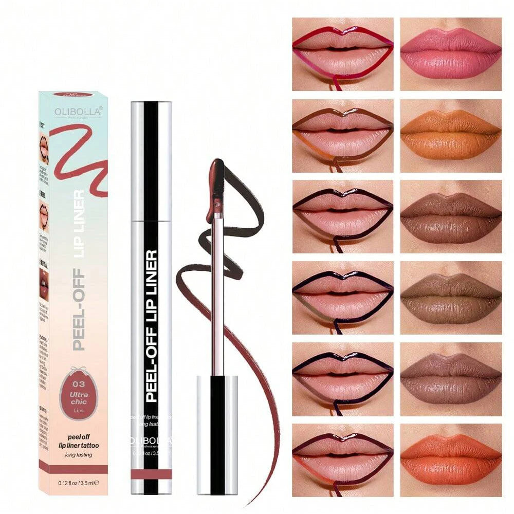 Peel Off Lip Liner Tattoo Lipgloss Waterproof Long Lasting Matte Lip Tint Lips Stain Cosmetics Enhances Lip Color Women Girl Nourishing Lipstick Care Products