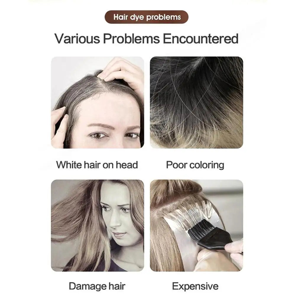 3-in-1 Collagen Argan Oil Shampoo Long-Lasting Black Hair Dye Shampoo for Men Women Nourishes Colors Gray Hair, 400/420ml