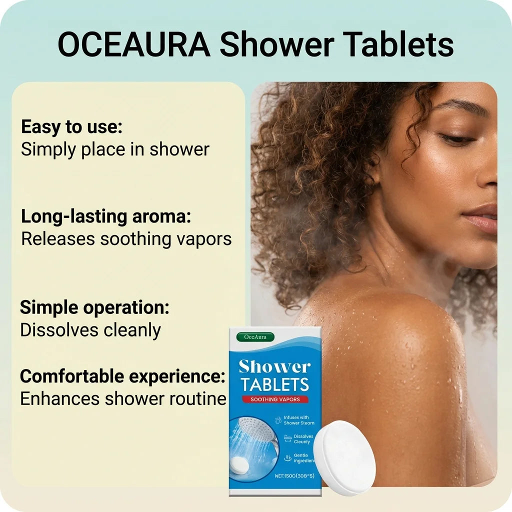 Shower Steamers Tablets Aromatherapy Moisturizing Stress Fatigue Relief Relaxing Gentle Cleansing Smooth Soothing Shower Tablets