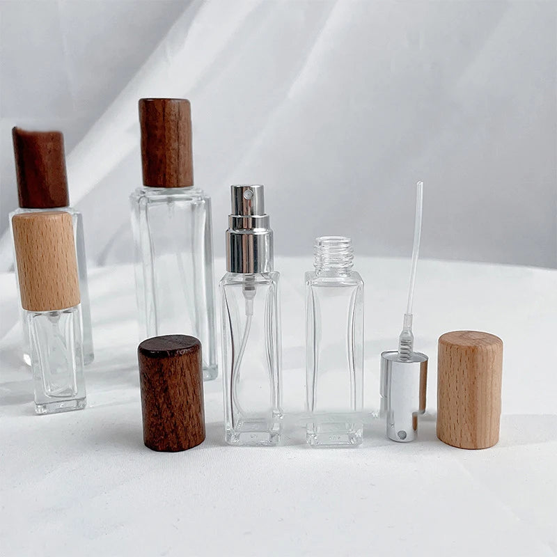 5ml-30ml Beech Lid High Quality Perfume Spray Bottle Empty Glass Parfum Atomizer Travel Cosmetic Bottl Sample Vials Refillable