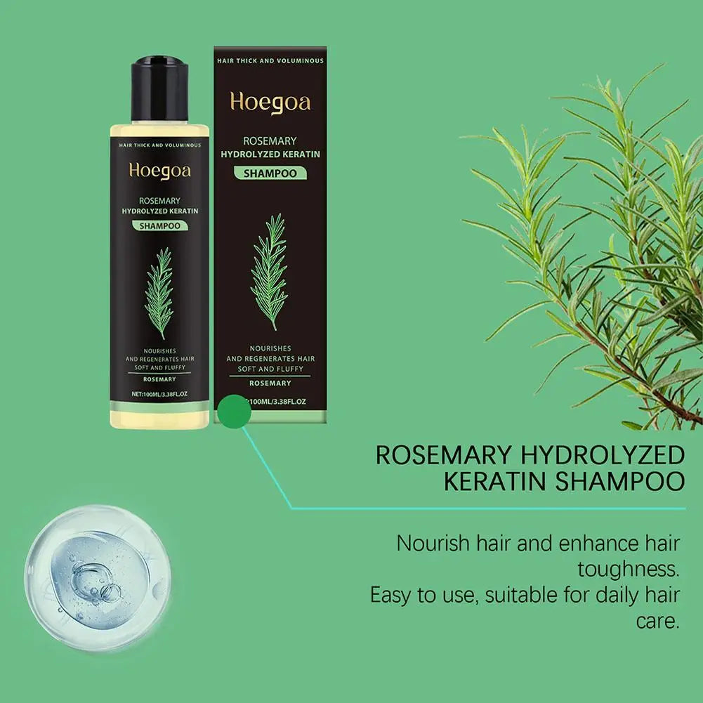 Natural Rosemary Hair Shampoo 100ML Reduce Hair Loss Clean Dandruff Nourish Moisturize Scalp Hair Care Product 1pc