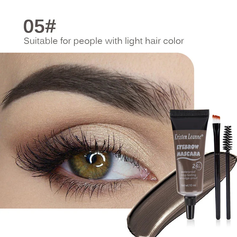 Professional Eyebrow Enhancers Cream Women Natural Liquid Dyeing Eyebrow Set Brow Tattoo Pigments Lasting Waterproof Eyebrow Gel