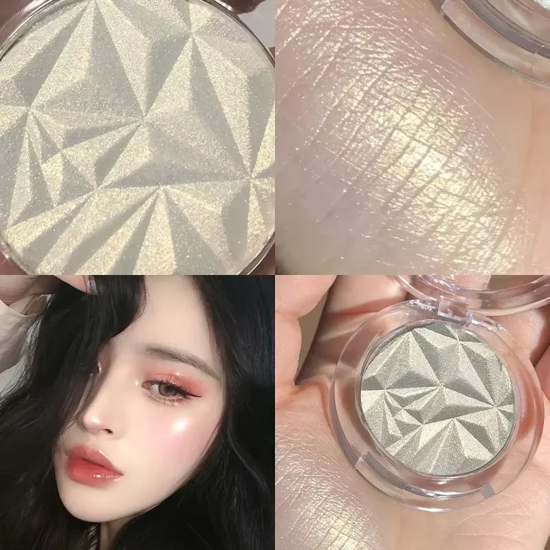 Dual Tone Highlighter Palette 3D Effect Shimmer Matte Contour Powder Face Illuminator Makeup
