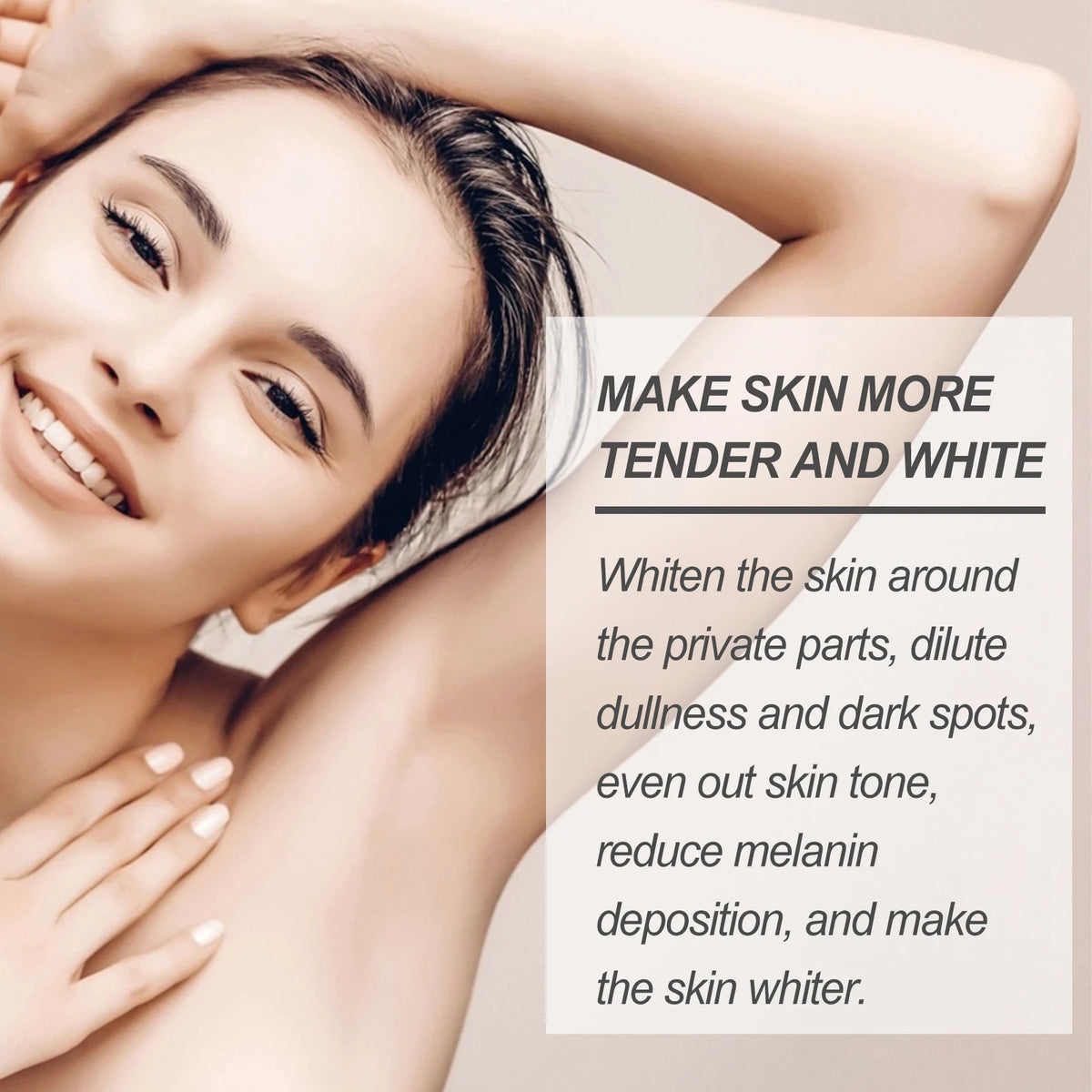 Body Snow Bleach Cream Dark Spot Corrector Niacinamide Brightening Body Cream for Underarms Inner Thighs Knees Elbows Bikini Are