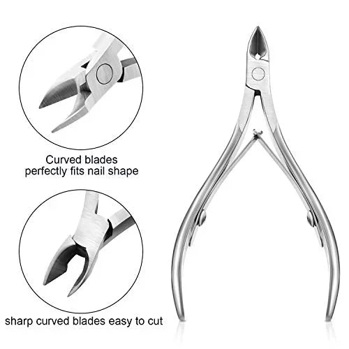 Professional Cuticle Cutter Nail Nippers Scissors Manicure Pusher Pedicure Tong Dead Skin Remover Nail Cuticle Regrowth Tool