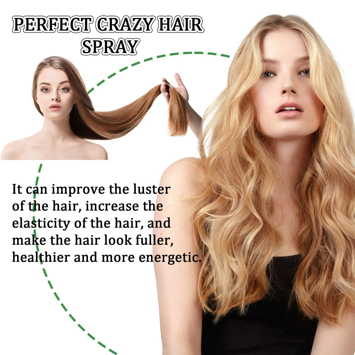 EELHOE Volumizing Hair Spray Oil Control Refreshing Anti Frizz Quick Dry Lightweight Non Greasy Soft Smoothing Hair Spray 100ml