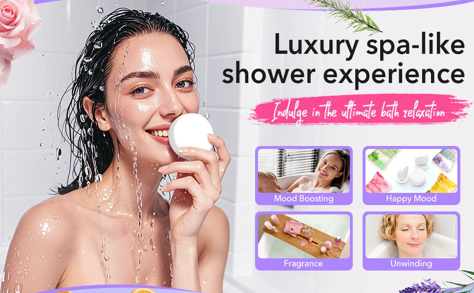 Shower Steamers Aromatherapy - Birthday Gifts for Women, 8 Pack Shower Bombs with Essential Oils, Spa Gifts for Women