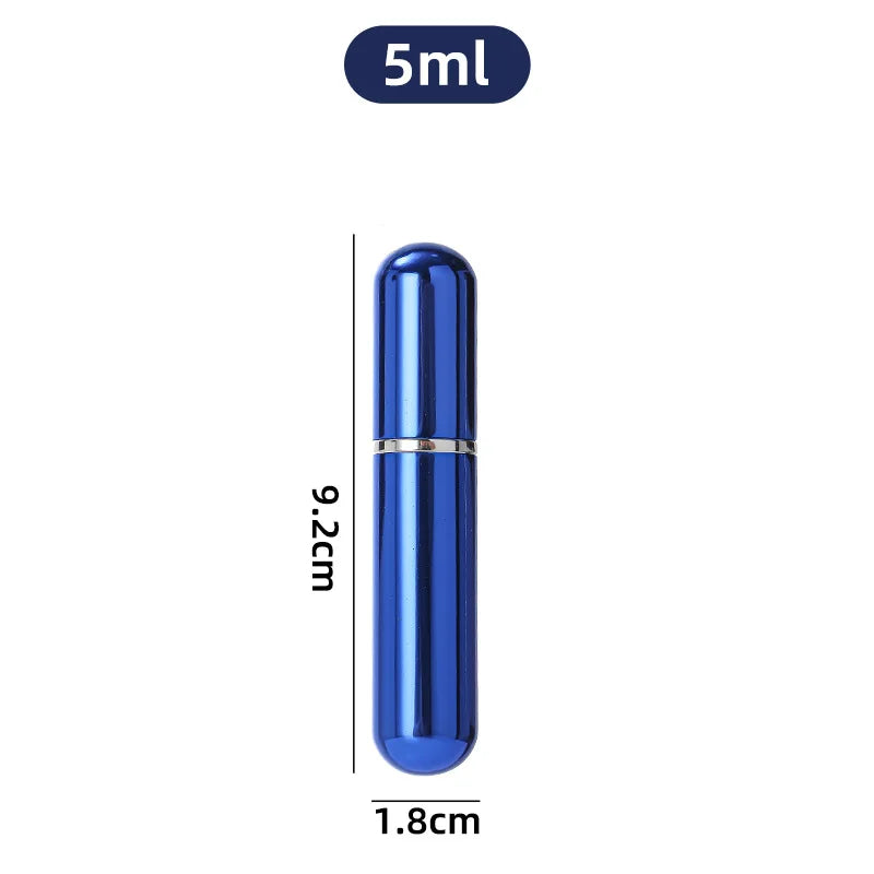 1PC 5ml Portable Mini Perfume Glass Bottle Travel Aluminum Spray Atomizer Empty Metal Parfume Atomiser Sprayer