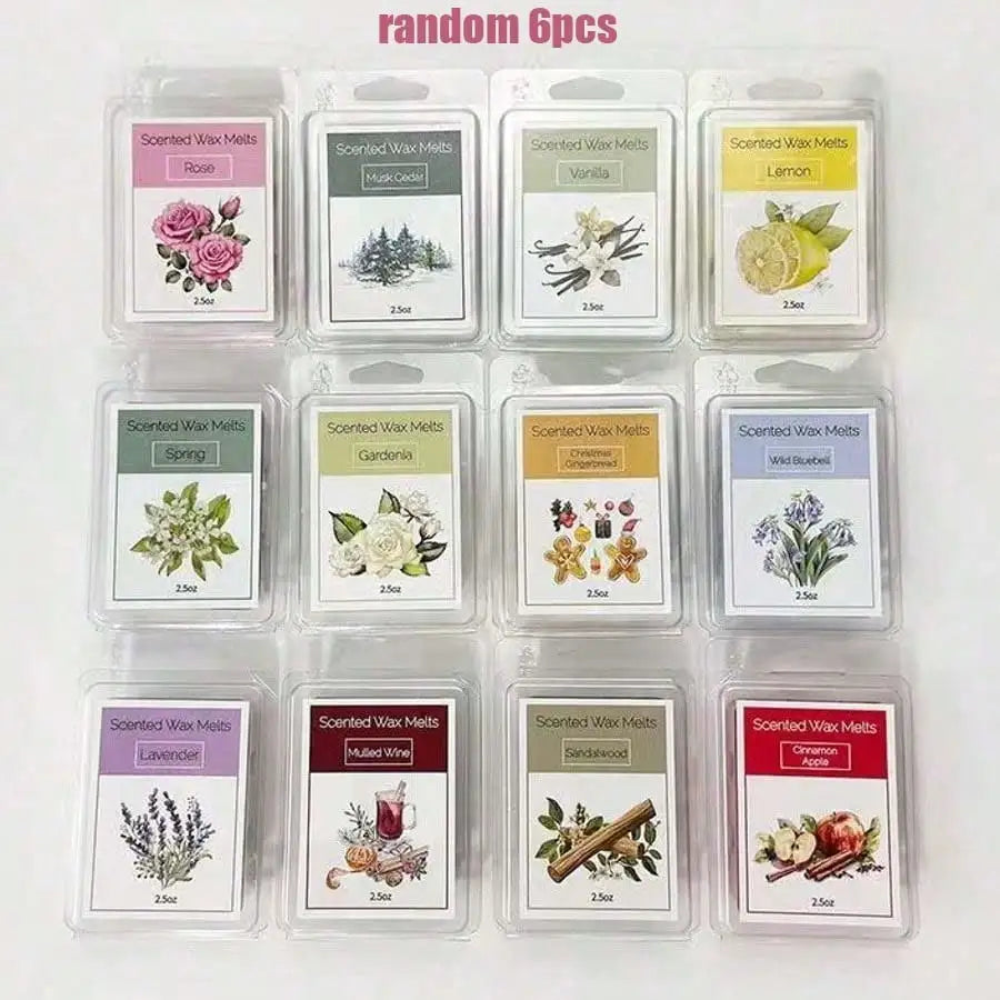 Scented Wax Melts Set, 8 Assorted Scents (Lavender/Vanilla/Rose), Natural Soy Wax Candle Wax Tarts for Home Fragrance & Relaxati