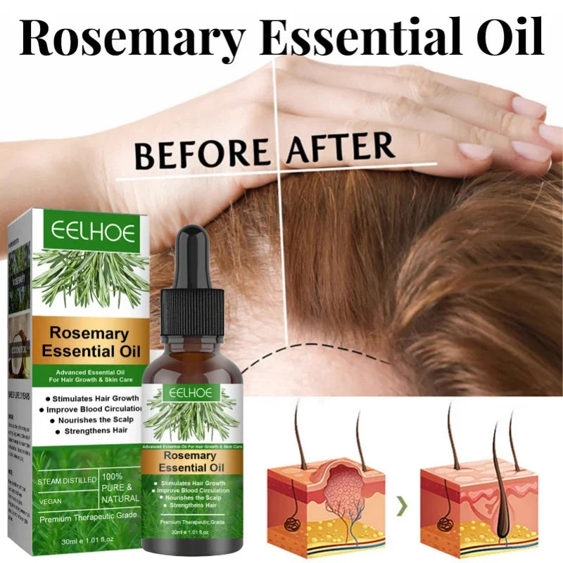 Rosemary Essential Oil Hair Growth Oils Pure Natural 30ML Hair Essential Oils For Nourish Shiny Hair Healthy