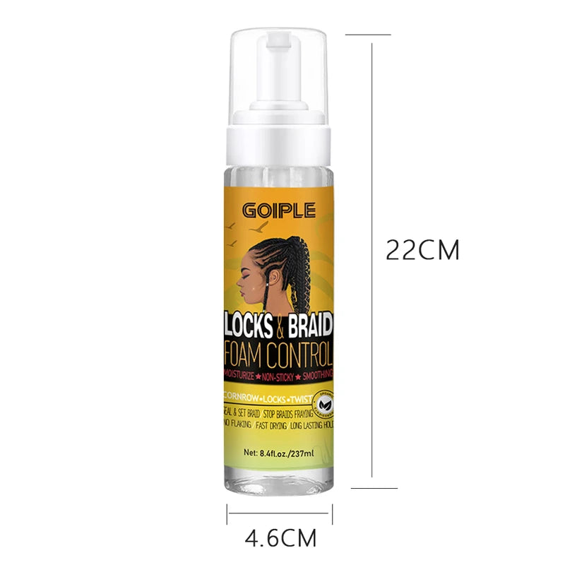 GOIPLE Hairstyle Fixative Cream Edge Control Oil Cornrow Styling Products Strong Hold Lock And Twist Foam Mousse Braid Hair Gel