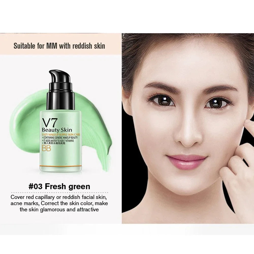 V7 Lazy Lotion BB CC Cream Natural Moisturizing Makeup Concealer Foundation Waterproof Cosmetic