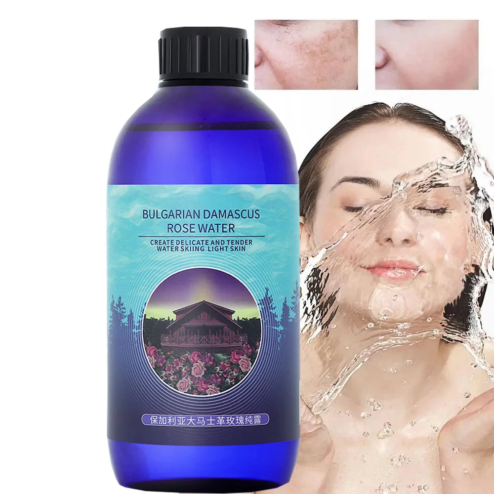 400ml Rose Water Damask Rose Hydrosol Brighten Skin Tone Rose Hydrosol Facial Toner Organic Rose Petals Essence Essential Oil