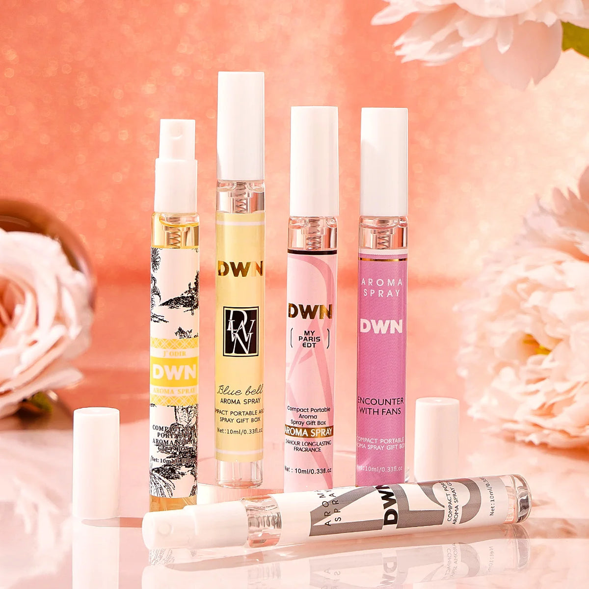 Women's 10 Piece Mixed Alcohol-Free Fragrance Set (Romantic and Elegant Gift Box, Long-Lasting Floral Fragrance)