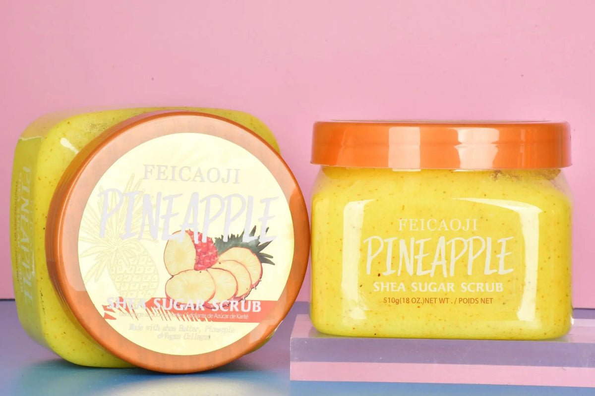 Shea Sugar Body Scrub Coconut Watermelon Rose Alpha Arbutin Hydrating And Exfoliating Scrub for Nourishing Includes Loofah Tool