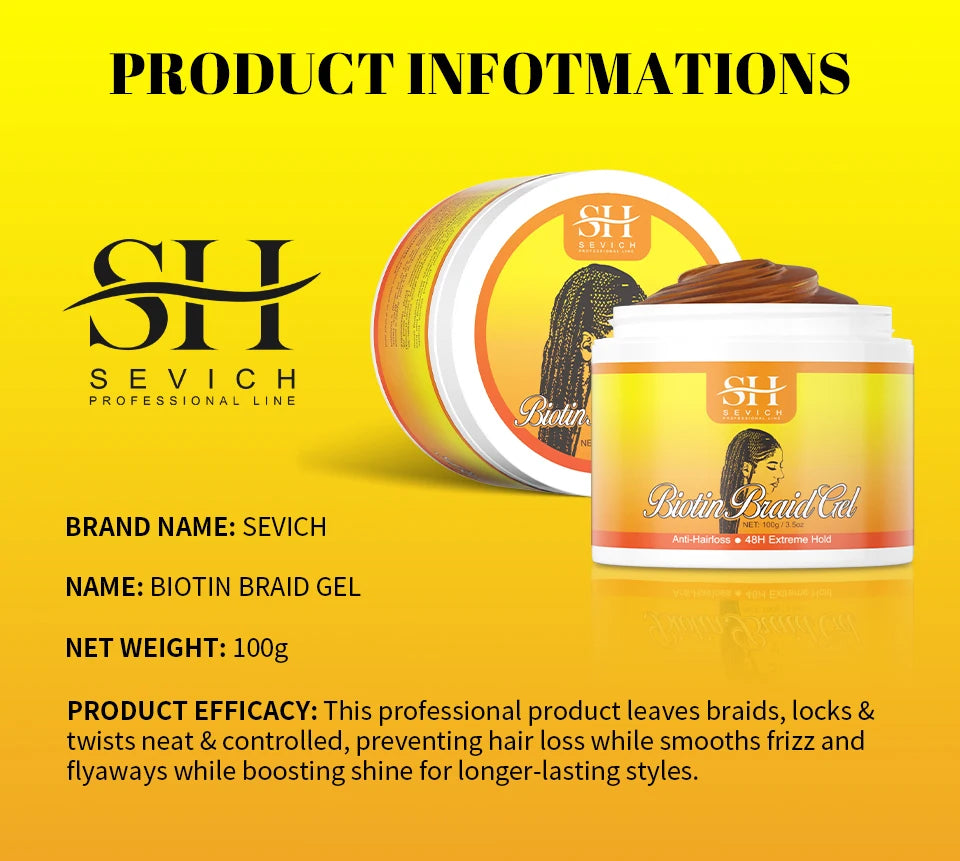 Styling Braiding Gel Wax Strong Hold Pomade African Curly Hair Braid Gel Anti Itch Shaping Hair Edge Control Cream Braiding Oil